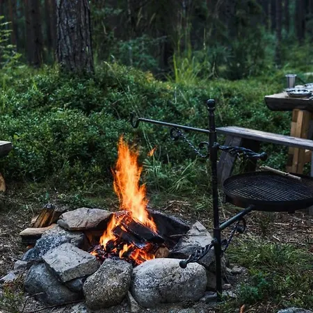 Remote Lakeside Bell Tent With Outdoor Sauna In Finland